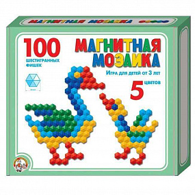 Мозаика магнитная (961, d20/5цв/100эл)