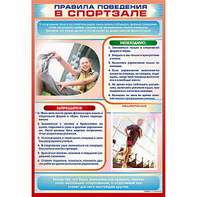 Стенд-уголок "Правила поведения в спортзале" П2239