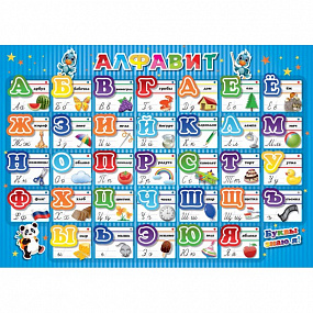 Плакат (Квадра) (А4 Алфавит "Английский", "Русский")