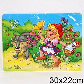 Пазл мягкий в ассорт. (24 эл, 00370 Красная шапочка) 
