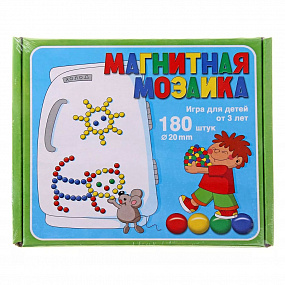 Мозаика магнитная (944, d20/4цв/180эл)