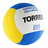 Мяч волейбольный Torres Dig, V20145, размер 5, клееный