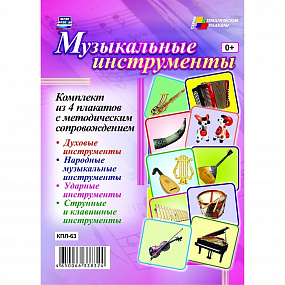 Комплект плакатов "Музыкальные инструменты" (4пл) КПЛ-63
